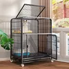 Cat Carriers Iron Art Cages Home Indoor Super grote vrije ruimte Cage House Kleine twee verdiepingen tellende villa Outdoor Dog