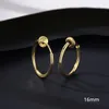 Charmante Frauen Retro-Ohrstecker Luxusmarke vergoldet 18 Karat Gold s925 Silberohrringe Elegante schöne weibliche High-End-Ohrringe Hochzeitsfeier Schmuckgeschenk