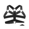 Other Panties Catsuit Costumes Sexy Men Elastic Shoder Strap Chest Muscle Harness Belt With Metal Orings And Studs Fancy Club Party Dhh9W