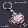 Keychains Fashion Creative Russian Turntable Key Chain Rotatable Aircraft Compass Keychain Gifts for Menwomen Jewelry