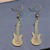 Boucles d'oreilles pendantes accessoires de mode européens et américains rétro Simple haute qualité Rock guitare pendentif fille