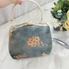 Bolsas de noite no estilo bordado chinês Bolsa de metal maça