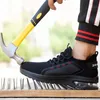 Safety Shoes Breathable Men Work Safety Shoes Anti-smashing Steel Toe Cap Working Boots Construction Indestructible Work Sneakers Men Shoes 230505