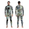 Trajes de neopreno Trajes secos Camuflaje para hombres Traje de buceo de neopreno de 3 mm Cremallera trasera Mangas largas Tallas grandes Pesca submarina Hombres Traje de neopreno para surfear J230505