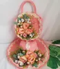 Kvällspåsar Straw Handväskor Kvinnor Summer Beach Bag Rattan Set Handmade Flower Woven Handväska med Sun Hat Holiday Bolsa Femme 2023