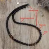 Catene La collana di agata nera in pietra naturale con occhio di tigre della coppia non è una bella gioielleria di moda in acciaio 45/50 / 60mm