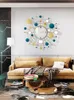 Wandklokken Elegant metalen horlogeframe Craft Grote digitale bewegingskwarts Naald Horloge Murale Accessories Zegar