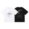 Designer Fashion Abbigliamento Tees Tshirt Fashion Brand Trapstar London t Telefono Grande Fratello Linea tratteggiata Stampato in puro cotone Double Yarn Tshirt a maniche corte per uomo Wome