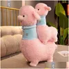 Poupées En Peluche 1Pc 5070100Cm Alpaga Coussin Câliner Mouton En Peluche Lama Pop Animal Jouet Pour Enfants Doux Oreiller Maison Bébé Cadeau D'anniversaire J2207 Dhdzv