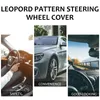 Housses de volant Wrap Plush Car Cover Floral Leopard Protector Auto Winter Cushion Fuzzy