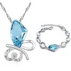 Halsbandörhängen Set Brand Crystal för kvinnor österrikiska Braclete Luxury Bangle Lady