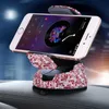 Uppgradera Bling Universal Mobiltelefonhållare för Car Air Vent Mount Stand GPS Holder för iPhone Samsung Pink Car Accessories for Woman