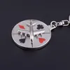 Keychains Fashion Creative Russian Turntable Key Chain Rotatable Aircraft Compass Keychain Gifts for Menwomen Jewelry