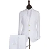 Men's Suits Blazers White Solid Men Suits Jacket Slim Fit 2 Pieces Formal Suit/Wedding Groom Marriage Classic Wear/Business Lawyer Blazer Pants 230505