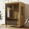 Cat Carriers American Solid Wood Dormitory Cages Rental Room Puppy Villa Simple Apartment Pets Nest Four Seasons Universal Cats House H