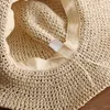 Wide Brim Hats Sweet Lady Sun Hat Lightweight Strap Decor Portable Summer Holiday Women Beach Cap Straw Anti-UV