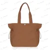 Duffel Bags LuLu Tote Bag 18L Yoga Sports Casual Shoulder Bag Side-Cinch Shopper Bag Large Capacity Waterproof Handbag Metal On The Bag T230505
