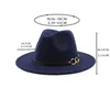 Cappelli a tesa larga Cappello Fedora a secchiello lavanda viola jazz hip hop ciambella accessori cintura invernale unisex fedora monocromatico 230504