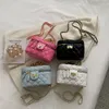 حقيبة حبال صغيرة لامرأة مربع حقيبة كروس مع سلسلة مقبض نساء أزياء Kawaii حمل العلامة التجارية الكتف حقيبة اليد المحافظ