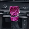 Upgrade Plush Car Gear Shift Handbrake Rearview Mirror Armrest Cover Shoulder Pad Set Purple Crystal Decor Set Car Accessories For Woman