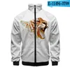 Heren Hoodies Sweatshirts Est 3D Gedrukte Tiger Hip Hop Jacket Men Streetwear Coat Male Stand Kraag Spring Autumn Casual Harajuku Sweatshi