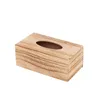 Boîtes à mouchoirs Serviettes Creative Ménage Boîte à mouchoirs en bois Boîte de pompage Boîte à serviettes en bois Porte-mouchoirs humides Distributeur Maison Serviette Organisateur Boîtes de rangement Z0505