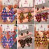 Kolczyki Dangle 2023 Kolorowa fioletowa kryształowa kropla dla kobiet Koreańska trend Big Long Luksusowy Party Bankiet Dres biżuteria