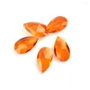 Chandelier Crystal Orange Color Pendant 38mm/63mm/76mm Almond Teardrop Prism Lamp Parts Lighting For Decoration