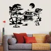 Fonds d'écran Asie Japon Culture Nature Pagode Bâtiment Arbre Vinyle Sticker Mural Maison De Thé Man Cave Maison Chambre Décor Decal Unique Cadeau R18 230505