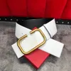 Designer Belts for Women 2023 Modemerk Belt Designers Belts Women Big Belts Echte lederen gouden gesp riem met doos 014