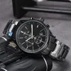 Polshorloges voor mannen 2024 Nieuwe heren horloges vijf steken Alle Dial Work Quartz Watch Bo Top luxe merkontwerper Chronograph Clock Steel Belt Men Fashion