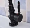 Kitchen Faucets Black Oil Rubbed Bronze Swivel Bathroom Faucet Single Handle Hole Sink Mixer Tap Lsf624