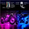 Decoratieve lichten 12 -stcs motorfiets LED -lichtkits strips mticolor ir/rf externe controllers underglow accent gloed neon atmosfeer voor dhcb5