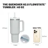 Tumblers 1200 ml roestvrijstalen beker koffiestation Wagon Car 40 ounce trommel met handgreep stro drankje toegevoegd