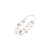 Strand 2023 Korean oregelbunden pärla dubbellager armband mode elegant enkla söta kvinnors smycken
