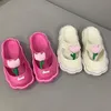Tulip Women Sandals Plataforma de verão Design casual damas planas ao ar livre Moda de moda rosa Eva Slippers 23050 7DB9