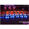 Verlichting Tuinverlichting op zonne-energie Road Stud Deck Light Oprit Pad Trap Studs Markering 6Led Wit Rood Blauw Geel Drop Delivery Verlichting Re