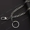 40cm Key Chains Metal Wallet Belt Chain Trousers Hipster Pants Hip Hop Rock Punk Street Keyring Anti-lost Keychain Men K404 Fashion JewelryKey Chains keychain