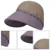 Chapeaux à bord large femmes plages de plage honnant la plage en polyester portant des capuchons de soleil avec une protection UV universelle pour les voyages en camping