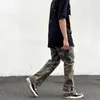 Men's Pants Streetwear Mens Hip Hop Camouflage Flare Fashionable Camo Cargo Male Slim Fit Trouser All match 230428