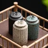 Vorratsflaschen Japanische Grobkeramik Teedose Kleine tragbare Keramik versiegelte Pralinenschachtel Retro-Nuss-Kaffeebohnenflasche