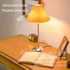 Tafellampen Noordse geplooide lampstof Atmosfeer Student Studie Woonkamer Slaapkamer Bedroom Nachtlicht Home Decorate