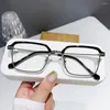 Lunettes de soleil Hommes Femmes Clear Half-frame Optical Glasses Frame Metal Eyewear Anti Blue-ray