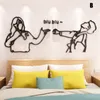 Wallpapers DIY Acrylic 3d Art Wall Sticker for Bedroom Home Decor Self-adhesive Washable Creative Christmas Wedding Decoration Stickers Hot 230505