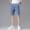 Heren shorts 4 kleuren klassieke stijl heren slanke shorts 2023 zomer nieuwe zakelijke mode dunne rek kort casual broek mannelijk beige kaki grijs p230505