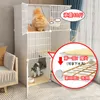 Cat Carriers Home Cages Litter Box Toilet Integrated Super Large Free Space Cage House Cabinet Indoor Villa