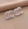 20style Designers De Luxe Lettres Stud 18K Plaqué Or 925 Argent Géométrique Femmes Cercle Cristal Strass Longue Boucle D'oreille Jewerlry