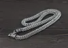 Kedjor Solid 925 Sterling Silver Mens Ripple S Hook Retro Chain Halsband A4231