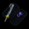 Paladin886 Csyc NC063 Glazen water Bongs Rookpijpen Set Set 14 mm Ceramische kwarts Nagels Quartz Banger Nail Clip Dabber Tool Z Style handvat Morfvrije Dab Rig Bong