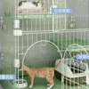 Cat Carriers 70x50x89cm Metal Wire Cage Pet Villa inkluderar 2 Abborande hyllor avtagbara Playpen Nest Kitten House med stege